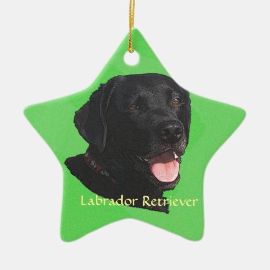 Labrador retriever-Kunst Keramik Ornament (Vorne)