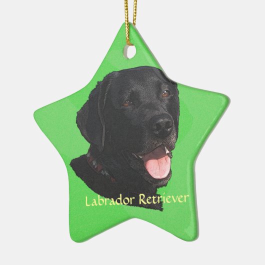 Labrador retriever-Kunst Keramik Ornament (Links)