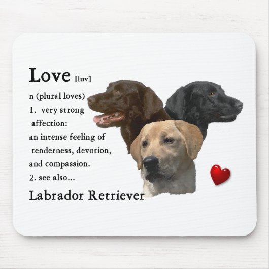 Labrador Retriever Kunstgeschenke Mousepad (Vorne)