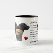 Labrador Retriever Kunstgeschenke Zweifarbige Tasse (Mittel)