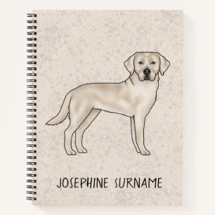 Labrador Retriever Lab Hund im cremefarbenen Fell  Notizblock
