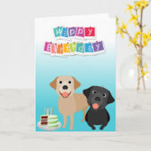 Labrador Retriever Labrador Hund Birthday cake Karte (Gelbe Blume)