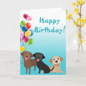 Labrador Retriever Labrador Tier mit Balloons Karte (Gelbe Blume)