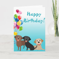Labrador Retriever Labrador Tier mit Balloons