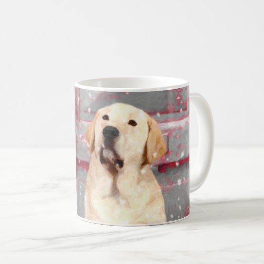 Labrador-Retriever-Labrador-WeihnachtsTasse Kaffeetasse (VorderseiteRechts)