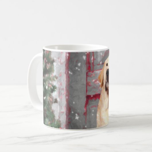 Labrador-Retriever-Labrador-WeihnachtsTasse Kaffeetasse (Vorderseite Links)