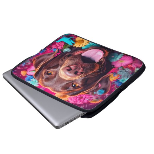 Labrador Retriever Laptop Bag Laptopschutzhülle (Vorne Knopf)