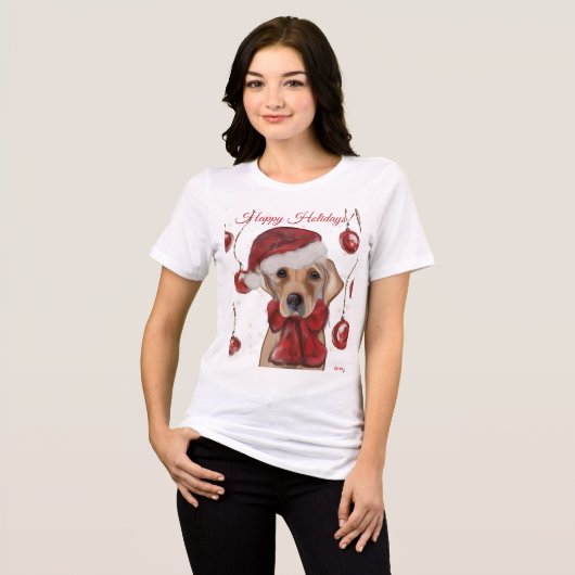 Labrador Retriever Leinwanddruck Tri-Blend Shirt (Vorderseite voll)