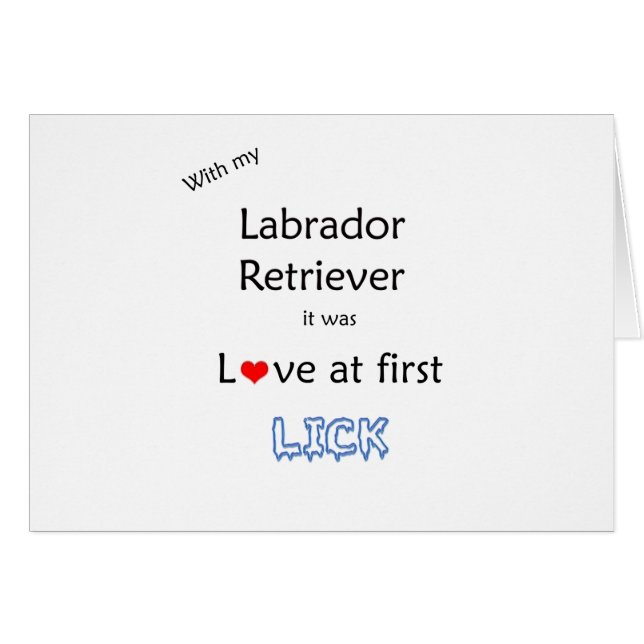 Labrador Retriever Lick Design (Vorderseite (Horizontal))