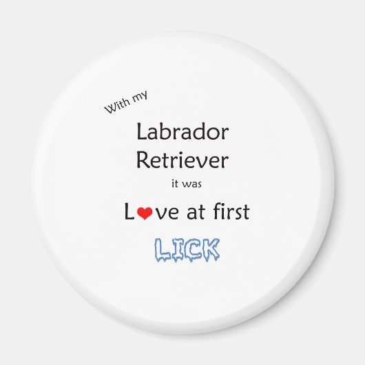 Labrador Retriever Lick Design Magnet (Vorne)