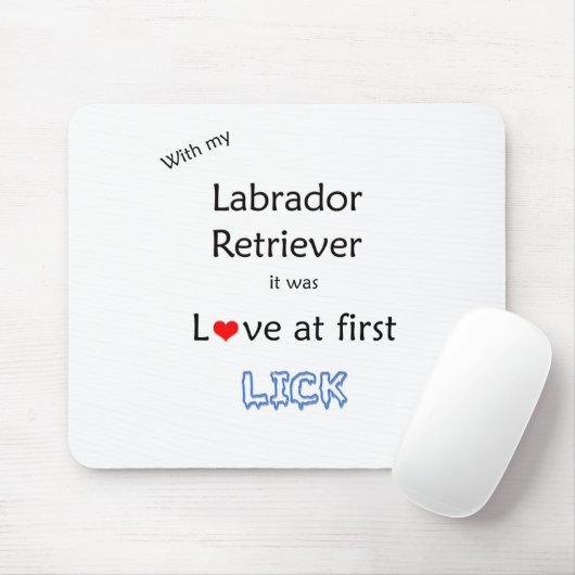 Labrador Retriever Lick Design Mousepad (Mit Mouse)