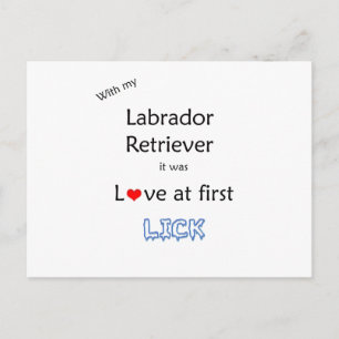 Labrador Retriever Lick Design Postkarte
