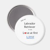 Labrador Retriever Liebe at First Lick - Magnet (Vorderseite/Rückseite)