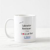 Labrador Retriever Liebe in First Lick Kaffeetasse (Links)
