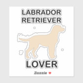 Labrador Retriever Liebhaber Aufkleber (Blatt)