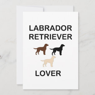 Labrador Retriever liebt alle Silhouetten Dankeskarte