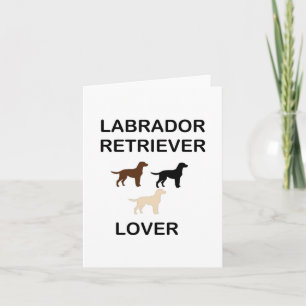 Labrador Retriever liebt alle Silhouetten Karte