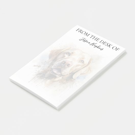 Labrador Retriever Lover Monogrammed Dog Post-it Klebezettel (angewinkelt)