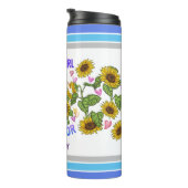 Labrador Retriever Lover Sonnenblumen Trainer Flor Thermosbecher (Nach rechts gedreht)