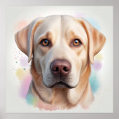 Labrador Retriever Magical Whimsical Art Poster (Vorne)