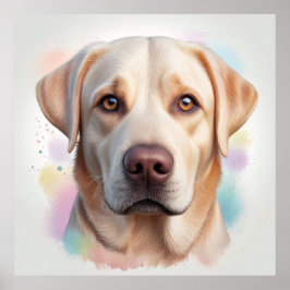 Labrador Retriever Magical Whimsical Art Poster