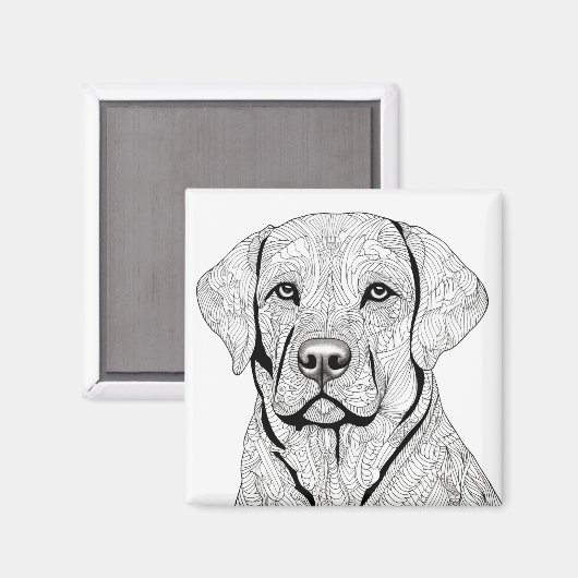 Labrador Retriever Magnet (Vorderseite/Rückseite)