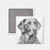 Labrador Retriever Magnet (Vorderseite/Rückseite)