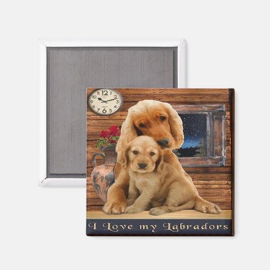 Labrador Retriever Magnet (Vorderseite/Rückseite)