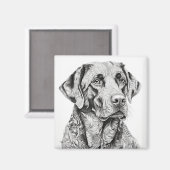 Labrador Retriever Magnet (Vorderseite/Rückseite)