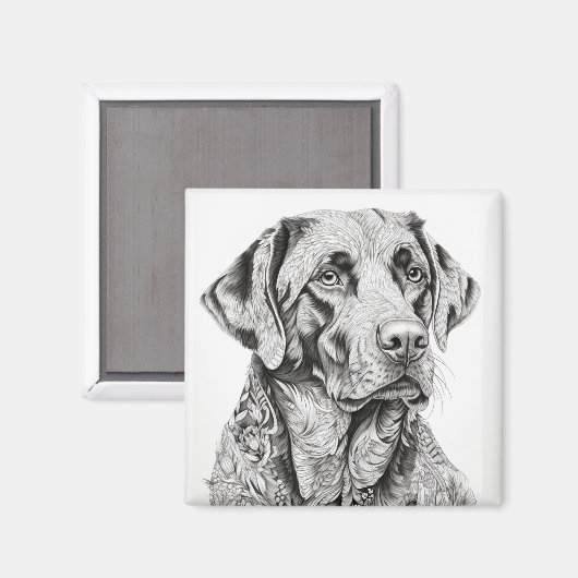 Labrador Retriever Magnet (Vorderseite/Rückseite)