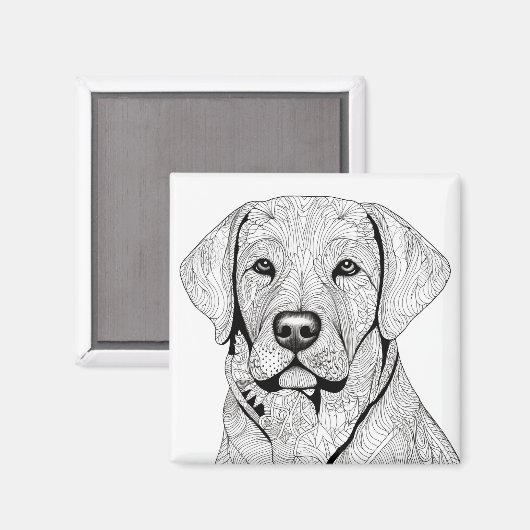 Labrador Retriever Magnet (Vorderseite/Rückseite)