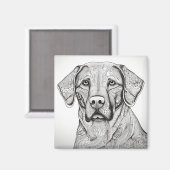 Labrador Retriever Magnet (Vorderseite/Rückseite)