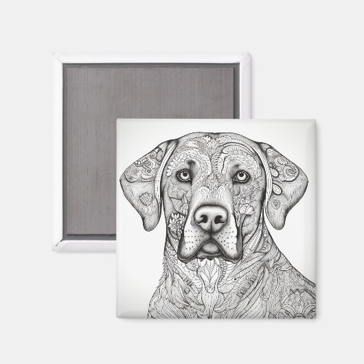 Labrador Retriever Magnet (Vorderseite/Rückseite)