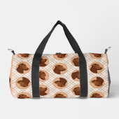 Labrador Retriever Malerei Schokolade Labrador Hun Duffle Bag (Vorderseite)