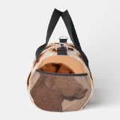 Labrador Retriever Malerei Schokolade Labrador Hun Duffle Bag (Rechts)