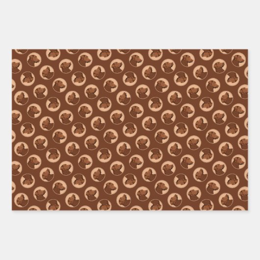 Labrador Retriever Malerei Schokolade Labrador Hun Geschenkpapier Set (Vorderseite 3)