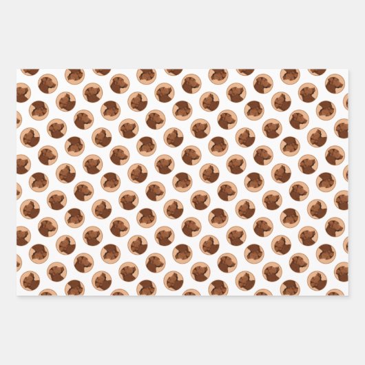 Labrador Retriever Malerei Schokolade Labrador Hun Geschenkpapier Set (Vorderseite 2)