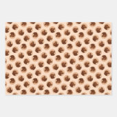 Labrador Retriever Malerei Schokolade Labrador Hun Geschenkpapier Set (Vorderseite)