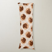 Labrador Retriever Malerei Schokolade Labrador Hun Seitenschläferkissen (Vorderseite Vertikal)