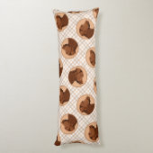 Labrador Retriever Malerei Schokolade Labrador Hun Seitenschläferkissen (Rückseite (Vertikal))