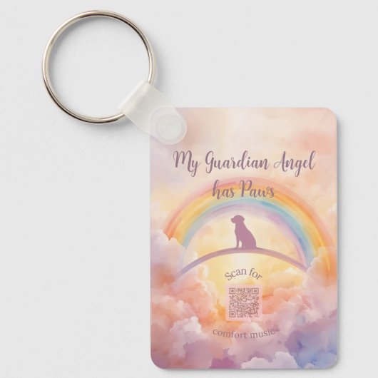 Labrador Retriever Memorial Keychain – Rainbow Schlüsselanhänger (Vorderseite)