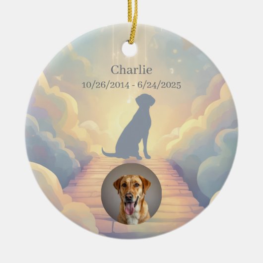 Labrador Retriever Memorial Ornament – Add Photo (Vorne)