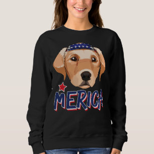 Labrador Retriever Merica Usa Flag Bandana 4. Sweatshirt