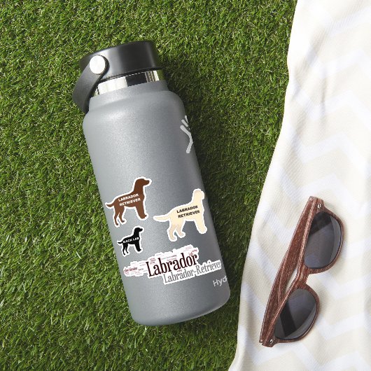 Labrador Retriever-Mischmasch Aufkleber (HydroFlask Insitu)