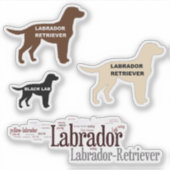 Labrador Retriever-Mischmasch Aufkleber (Vorderseite)