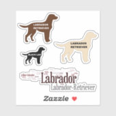 Labrador Retriever-Mischmasch Aufkleber (Blatt)