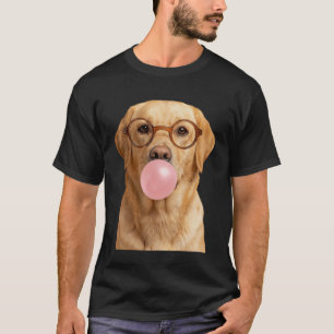 Labrador Retriever mit Brille bläst Seifenblase  T-Shirt