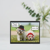 Labrador Retriever mit Geburtstagswünschen Postkarte (Stehend Vorderseite)