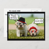 Labrador Retriever mit Geburtstagswünschen Postkarte (Vorne/Hinten)