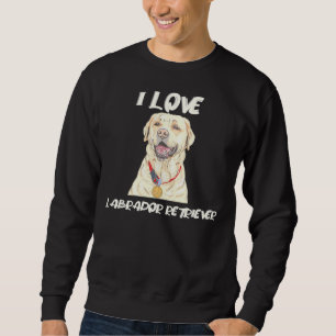 Labrador Retriever mit Goldener Medaille I Liebe L Sweatshirt
